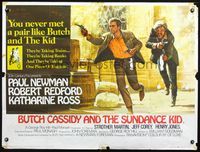 3k138 BUTCH CASSIDY & THE SUNDANCE KID British quad '69 Paul Newman & Robert Redford by Beauvais!