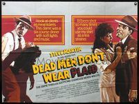 3k152 DEAD MEN DON'T WEAR PLAID British quad poster '82 Steve Martin, cool completely different art!
