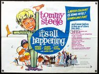 3k157 DREAM MAKER British quad poster '64 completely different art of Tommy Steele, English musical!