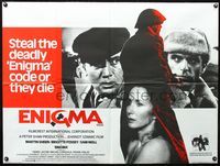 3k163 ENIGMA British quad poster '83 Martin Sheen, Brigitte Fossey, steal the deadly code or die!