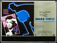 3k176 GIVE MY REGARDS TO BROAD STREET British quad '84 great different image of Paul McCartney!
