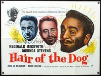 3k185 HAIR OF THE DOG British quad '62 Reginald Beckwith, the beard that started a national uproar!