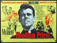 3k189 HOODLUM PRIEST British quad '61 religious Don Murray saves thieves & killers, and it's true!