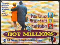 3k191 HOT MILLIONS British quad poster '68 Peter Ustinov, Maggie Smith, Karl Malden, Bob Newhart