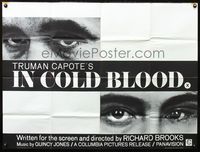 3k198 IN COLD BLOOD British quad movie poster '68 Robert Blake, from the novel by Truman Capote!