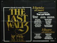 3k214 LAST WALTZ British quad movie poster '78 Martin Scorsese, it started as a rock & roll concert!