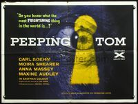 3k242 PEEPING TOM British quad movie poster '61 Michael Powell English classic, best voyeur image!