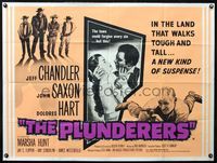 3k249 PLUNDERERS British quad movie poster R60s Jeff Chandler, John Saxon, Dolores Hart