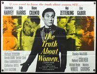 3k295 TRUTH ABOUT WOMEN British quad poster '58 different images of Laurence Harvey & Julie Harris!