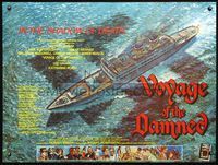 3k300 VOYAGE OF THE DAMNED British quad '76 cool different art of huge ship in water over swastika!