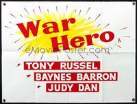 3k301 WAR IS HELL British quad movie poster R60s Tony Russell, Korean War, War Hero!