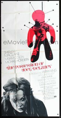3k565 POSSESSION OF JOEL DELANEY English three-sheet '72 realy cool different voodoo doll image!