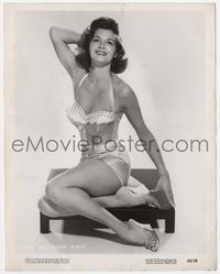 3m019 ANGIE DICKINSON 8x10 still '58 great sexy cheesecake portrait in bathing suit from Cry Terror!