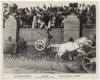 3m042 BEN-HUR 8x10 still R69 classic scene of Heston or Canutt thrown from chariot during race!