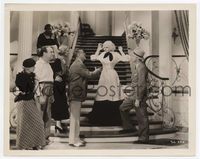 3m051 BOMBSHELL 8x10 still '33 Jean Harlow in cool dress with Frank Morgan, Lee Tracy & others!
