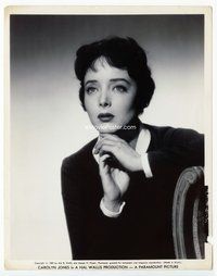 3m074 CAREER 8x10 movie still '59 close up seated portrait of Carolyn Jones with hands on chin!