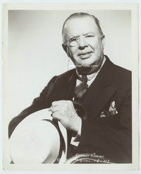 3m077 CHARLES COBURN 8x10 '40s great close portrait in suit & tie wearing monocle & holding hat!