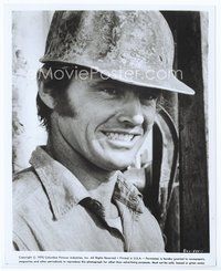 3m121 FIVE EASY PIECES 8x10 still '70 best smiling close up of Jack Nicholson wearing hard hat!