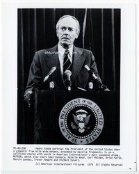 3m270 METEOR 8x10 still '79 great portrait of Henry Fonda as the President of the United States!