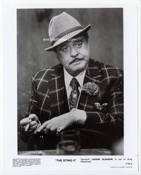 3m409 STING 2 8x10 still '83 great close portrait of smoking Jackie Gleason in cool jacket & hat!