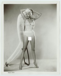 3m198 JAYNE MANSFIELD 8x10 still '50s sexy full-length portrait in swimsuit with tiniest waist!