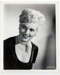 3m055 BORN YESTERDAY 8x10 '51 great c/u smiling portrait of Judy Holliday wearing cool necklace!