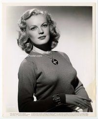 3m236 LOOK FOR THE SILVER LINING 8x10 '49 close up of June Haver in sexy sweater with cool jewelry!
