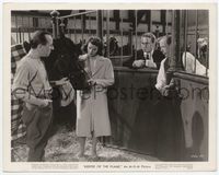 3m212 KEEPER OF THE FLAME 8x10 still '42 Spencer Tracy & Katharine Hepburn look at horse in stable!