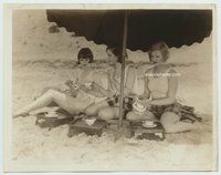 3m001 PRIX DE BEAUTE key book still '30 Louise Brooks on beach having tea w/models in skimpy outfits