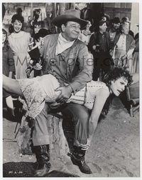 3m267 McLINTOCK 7.5x9.5 movie still '63 best image of John Wayne giving Maureen O'Hara a spanking!