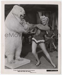 3m268 MEET ME AFTER THE SHOW 8x10 '51 great image of sexy dancer Betty Grable w/stuffed polar bear!