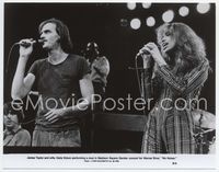 3m298 NO NUKES 7x8.75 movie still '80 great image of James Taylor & Carly Simon performing on stage!