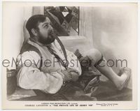 3m327 PRIVATE LIFE OF HENRY VIII 8x10 '33 great c/u of King Charles Laughton w/quill pen in mouth!