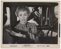3m330 PSYCHO 8x10 '60 Alfred Hitchcock, incredibly nervous Janet Leigh in car questioned by cop!