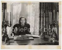 3m335 REBECCA 8x10 movie still '40 Alfred Hitchcock, great image of scared Joan Fontaine at table!