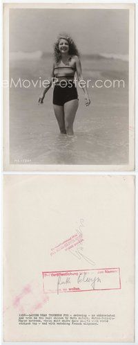3m357 RUTH SELWYN 8x10.25 movie still '30s great portrait wearing sexy swimsuit standing in ocean!