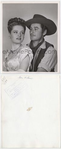 3m361 SAN ANTONIO 8.25x10 '45 great portrait of Errol Flynn & pretty Alexis Smith by Longworth!