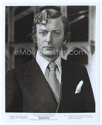 3m385 SLEUTH 8x10 movie still '72 great close up of Michael Caine wearing suit & tie!