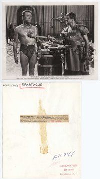 3m394 SPARTACUS 8x10 still '61 Stanley Kubrick, gladiator Kirk Douglas is marked by Charles McGraw!