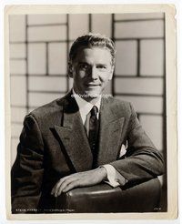 3m408 STEVE FORREST 8x10 movie still '40s great close up smiling portrait wearing suit & tie!