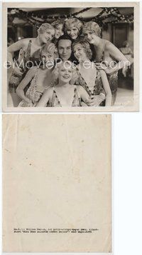 3m490 WILLIAM HAINES 8x10 movie still '20s great portrait surrounded by seven sexiest MGM showgirls!