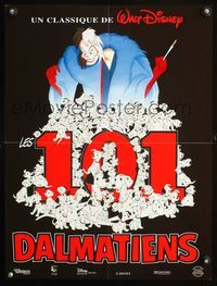 3o272 ONE HUNDRED & ONE DALMATIANS French 15x21 poster R91 most classic Walt Disney canine movie!