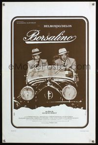 3o193 BORSALINO French 16x24 '70 Jean-Paul Belmondo & Alain Delon in Rolls Royce, directed by Deray