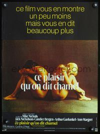 3o198 CARNAL KNOWLEDGE French 15x21 '71 Jack Nicholson, Candice Bergen, Art Garfunkel, Ann-Margret!