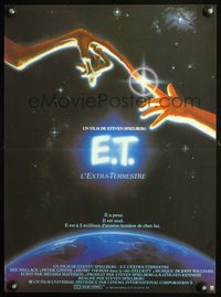 3o214 E.T. THE EXTRA TERRESTRIAL French 15x21 poster '82 Steven Spielberg classic, John Alvin art!
