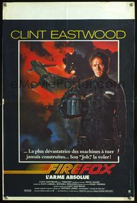 3o222 FIREFOX French 16x24 poster '82 cool C.D. de Mar art of killing machine, pilot Clint Eastwood!