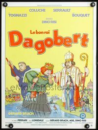 3o230 GOOD KING DAGOBERT French 15x21 '84 Le bon roi Dagobert, cartoon art by Cranach & Bellini!