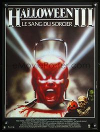 3o233 HALLOWEEN III French 15x21 poster '82 Season of the Witch, horror sequel, cool horror image!