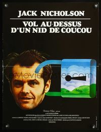 3o271 ONE FLEW OVER THE CUCKOO'S NEST French 15x21 '75 different art for Milos Forman classic!