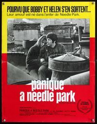 3o275 PANIC IN NEEDLE PARK French 17x22 '71 Al Pacino & Kitty Winn are desperate heroin addicts!